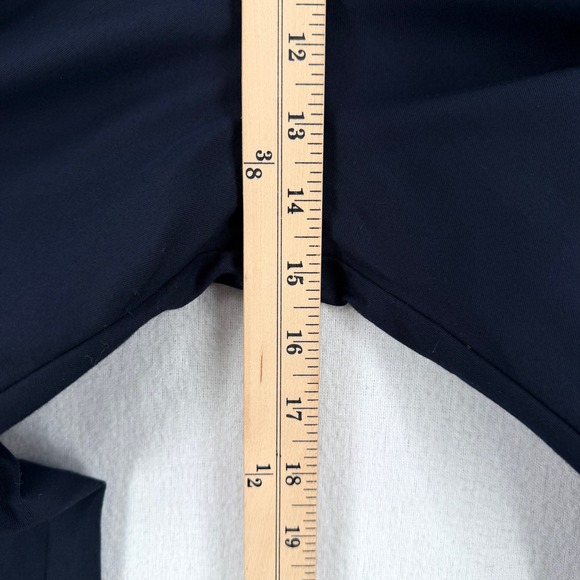 ALI GOLDEN Slit Back Jumpsuit XS Navy Blue Sleeveless Wide Leg Cropped - Picture 14 of 16